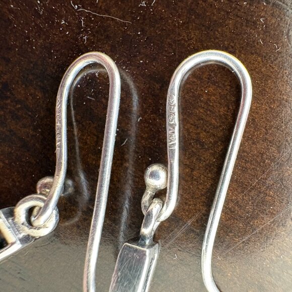 Silpada Sterling Silver Filigree Scroll Drop Dangle Earrings with CZ (W1080) - Picture 3 of 4